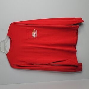 Chubbies crewneck long sleeve red pocket tee Small